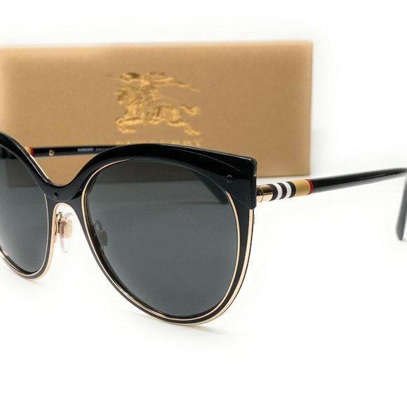 Burberry Cat Eye Light Gold Sunglasses! New! - Picture 1 of 4